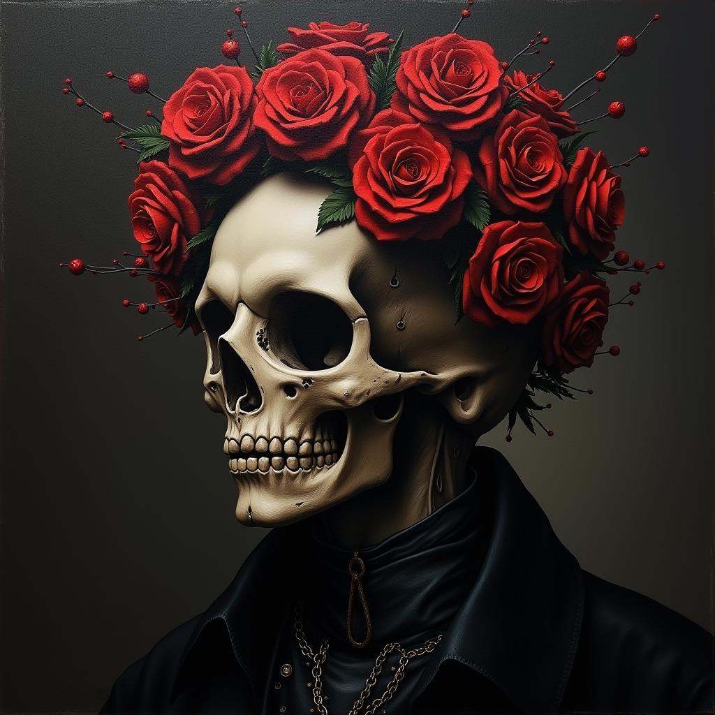 Gothic style,  In dark art movement style,  Macabre painting on Tensor.Art