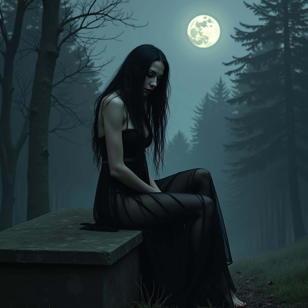 In dark art movement style,  Macabre painting,  sharp detailed cinematic art style on Tensor.Art
