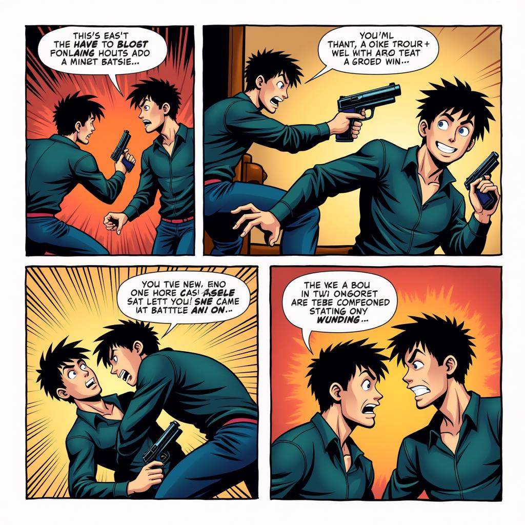 comic book art of A comic strip style of a sequence of cartoons,  arranged in interrelated panels to display brief humor o...