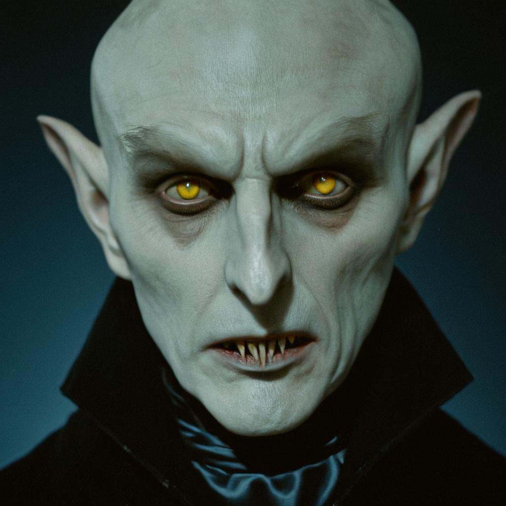 cinematic film still of Nosferatu a man with a creepy look on his face,  solo,  looking at viewer on Tensor.Art