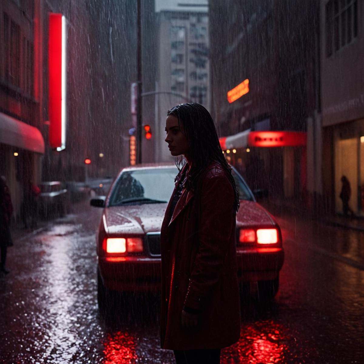 cinematic film still of 0 realism perfect Chiaroscuro Lighting Style In "Red themed color",  a cinematic motion picture fi...
