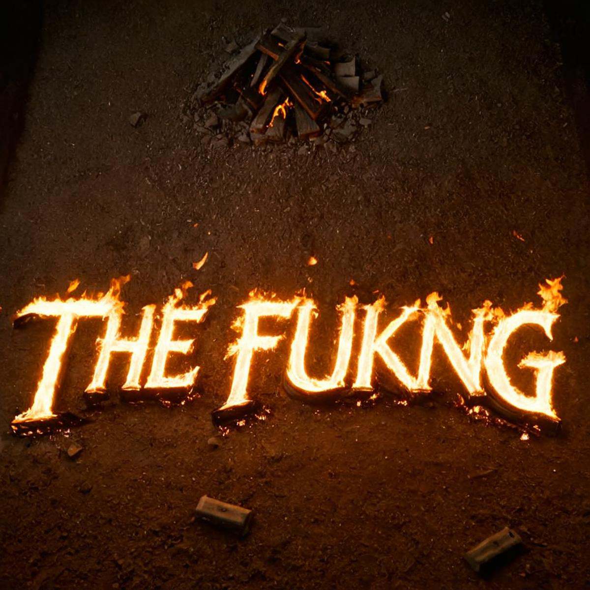 1 realism perfect Chiaroscuro Lighting Style text logo A perfect text title of a fire with the words "the end of the fucki...
