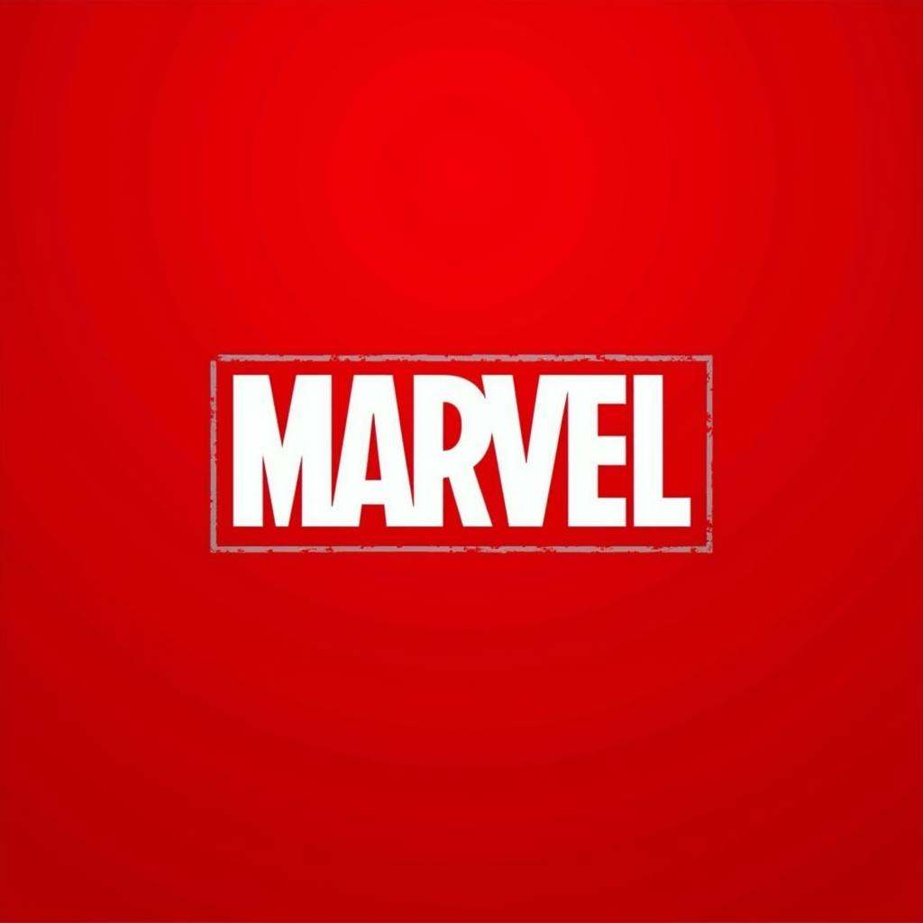 A perfect text title of a red background with the word marvel on it in white text,  movie themed,  sharp on Tensor.Art