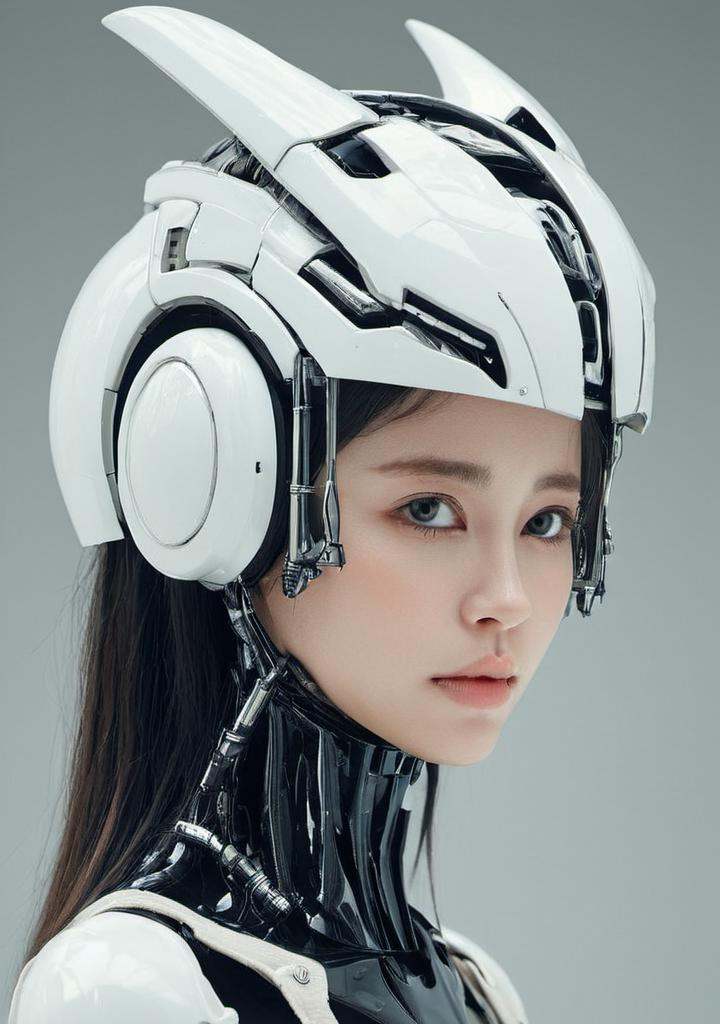 science fiction ,  mecha girl,  helmet on Tensor.Art