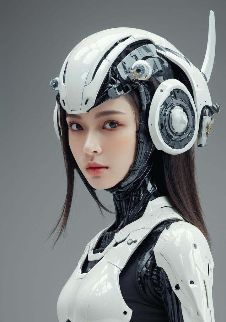 science fiction ,  mecha girl,  helmet on Tensor.Art