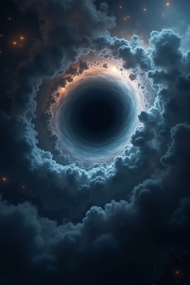 Deep space surrounded by mistery and a dark hole in the middle of the outter space on Tensor.Art