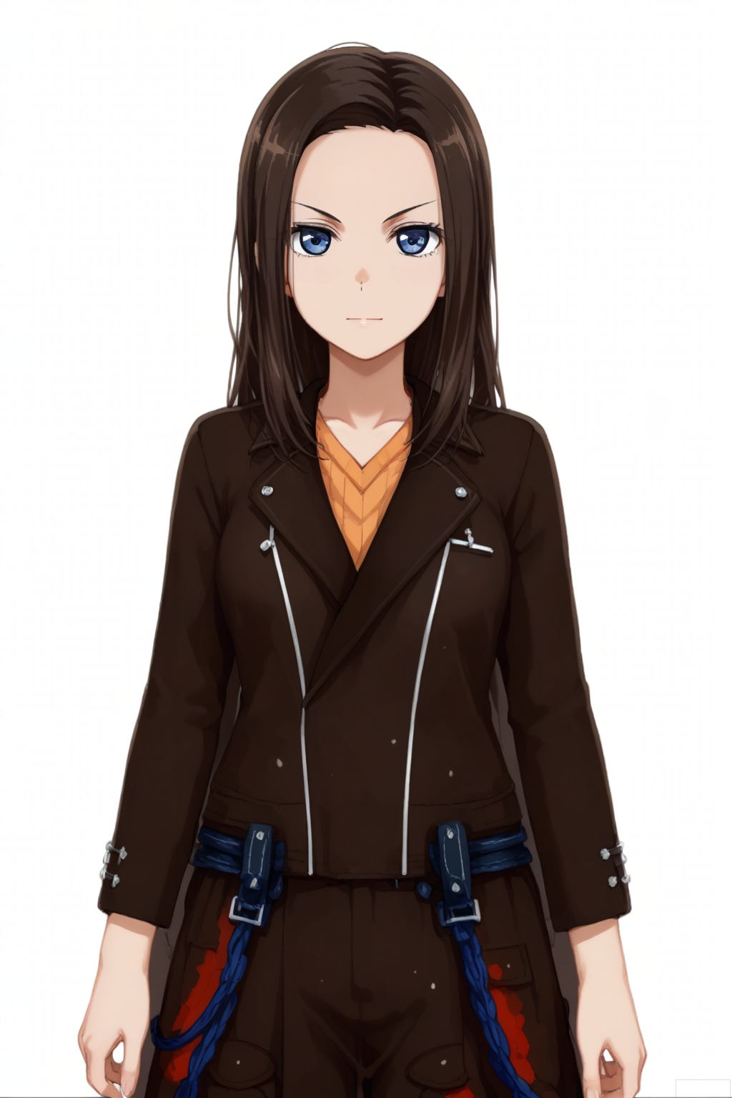 masterpiece, best quality,solo,((white background:1.2)),simple background,
looking at viewer,Wakana Rei, LAYER,1girl, solo, long hair,blue eyes,  brown hair, forehead