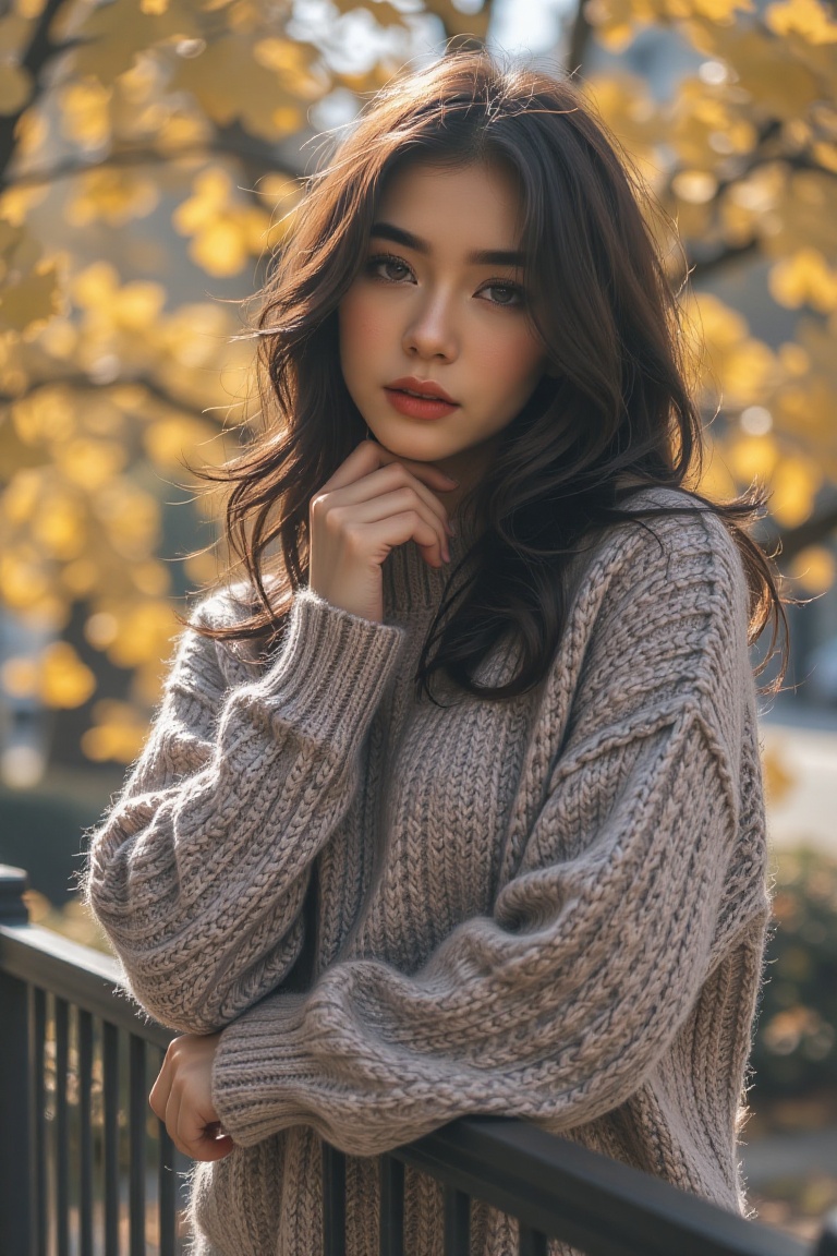 shows a realistic image of a medium close-up,  eye-level camera view angle with a narrow depth of field that creates a sof...