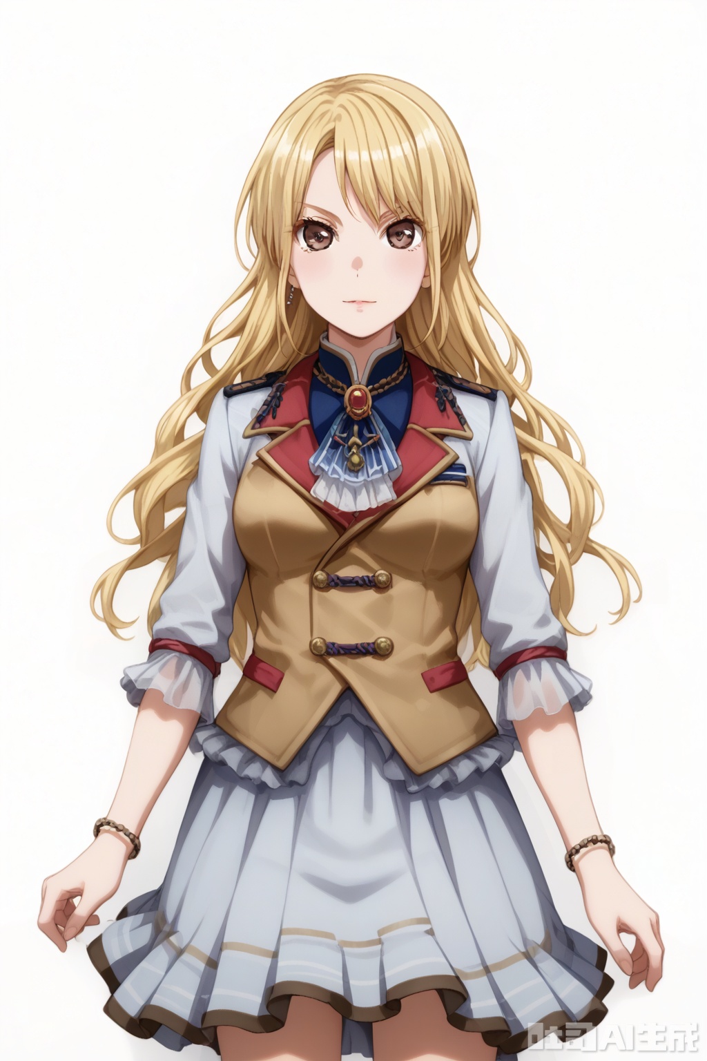masterpiece, best quality,solo,((white background:1.2)),simple background,
looking at viewer,Kirigaya Touko,long hair,bangs,blonde hair,brown eyes