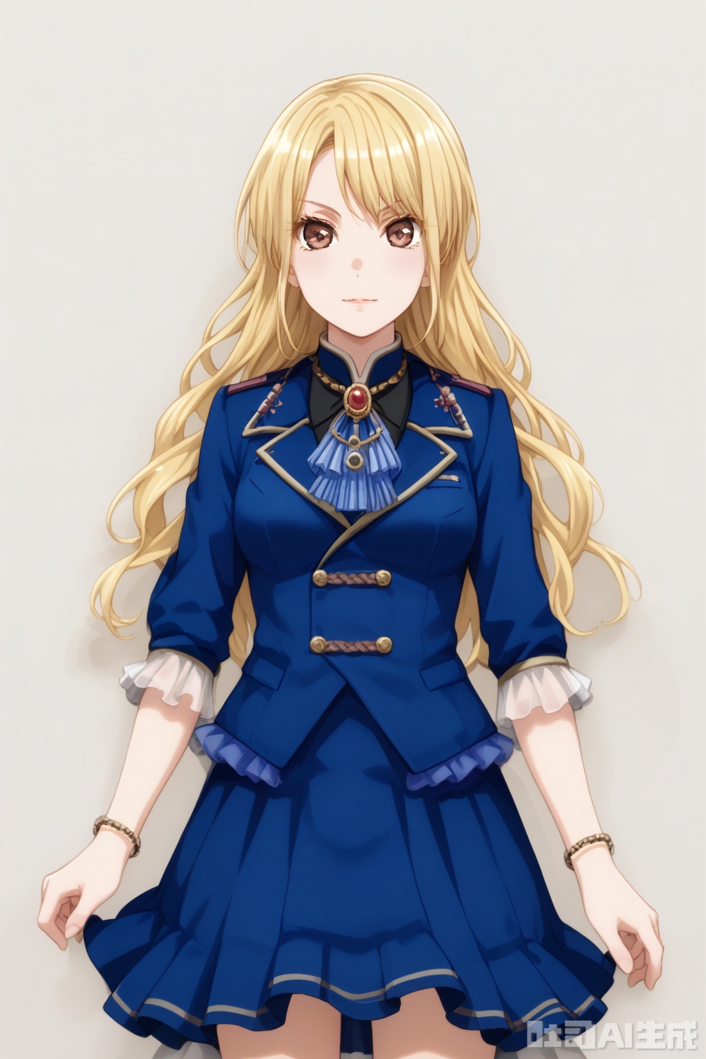 masterpiece, best quality,solo,((white background:1.2)),simple background,
looking at viewer,Kirigaya Touko,long hair,bangs,blonde hair,brown eyes