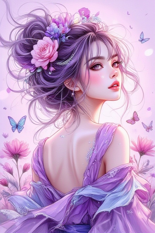 Create a digital illustration characterized by a soft,  airbrushed rendering style with a vibrant and cheerful aesthetic....