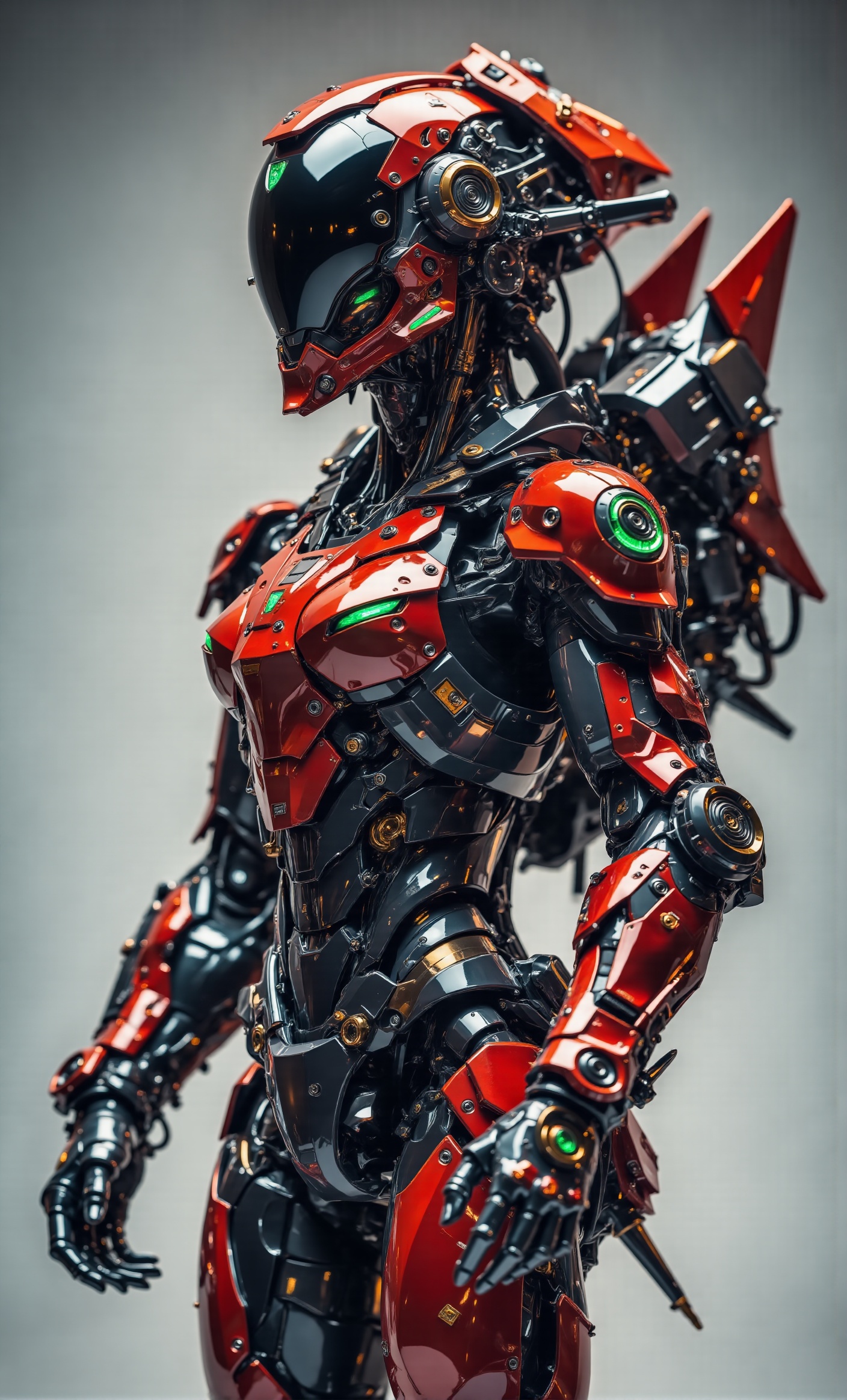 Concept high-mobility Mecha designed for zero-gravity reconnaissance. The chassis features a segmented,  aerodynamic fusel...