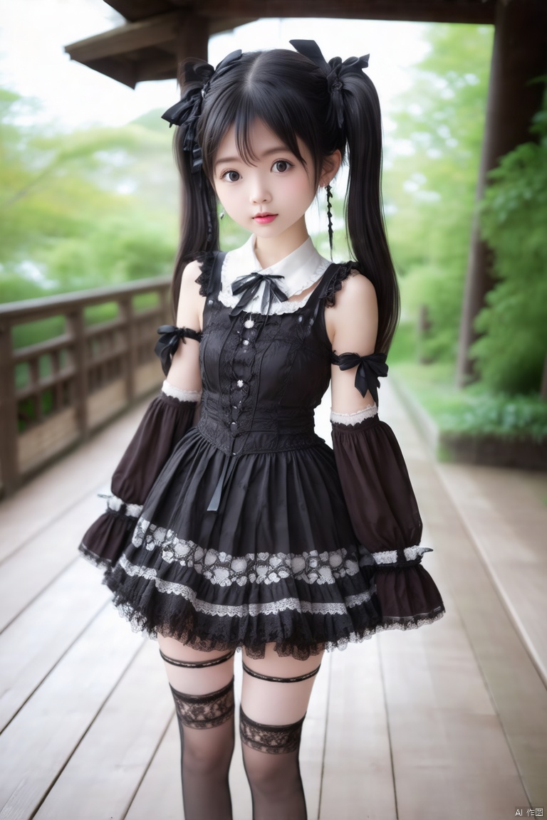 twintails, Japanese cute little loli,, small body (bodily fluids) orgasm (masturbated), bright eyes (wearing gothic_lolita,,),, huge breasts