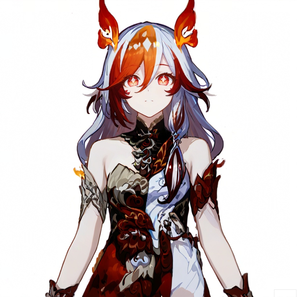 masterpiece, best quality,solo,(white background:1.2),simple background,
looking at viewer,fu hua bengluo,fu hua,messy hair,jewelry,twintails,eyelashes,facial mark,head wings,two-tone hair,twintails,tatto,bangs,white hair,orange eyes,streaked hair,orange hair,fiery hair,hair between eyes,multicolored hair,hair ornament,hair ribbon,pattern on hair,yellow pupils,diamond shaped pupils