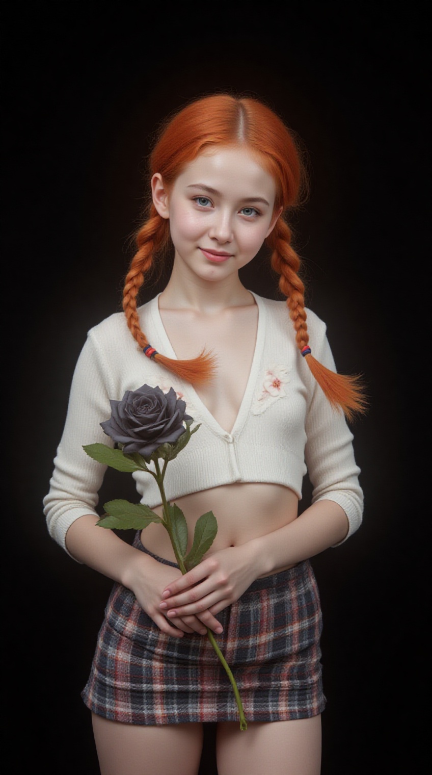 Create a masterpiece of best quality,  ultra high resolution,  photorealistic RAW photo of a ***** woman. She has slight f...