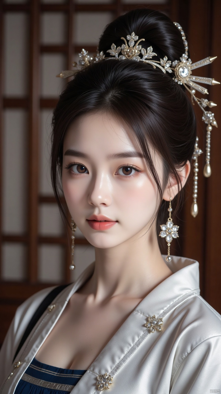 masterpiece,best quality,1girl,Chinese Hanfu,32k,movie level,film grain,real skin