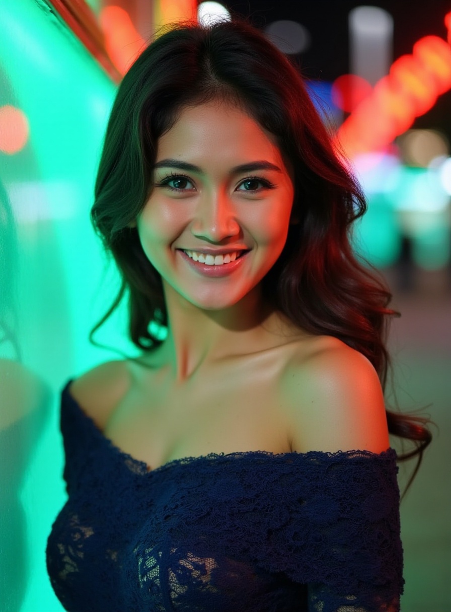 This is a high-quality,  wide close shot,  professional photograph of Oviola on Tensor.Art