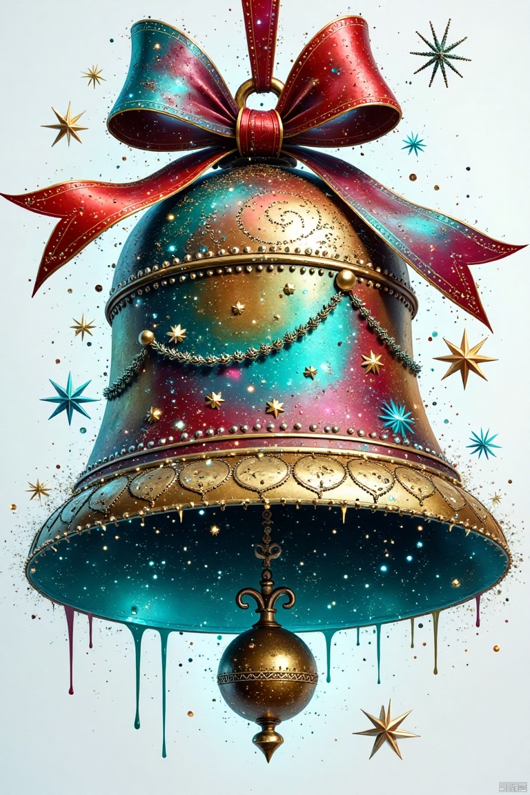 ChildGraffitiPainting,(best quality,4k,8k,highres,masterpiece:1.2),ultra-detailed,(realistic,photorealistic,photo-realistic:1.37),32k,Christmas bell,Christmas atmosphere,vibrant colors,rainbow colors,candy colors,white background,close-up,extremely detailed,high resolution,shiny surface,reflective,ornate design,sparkling,glittering,decorative elements,delicate craftsmanship,festive,joyful,celebratory,cheerful,playful,whimsical,traditional,modern,artistic,beautifully crafted,elaborate detailing,rich textures,highlights and shadows,soft lighting,HD,studio lighting,sharp focus,physically-based rendering,extreme detail description,professional,vivid colors,bokeh,
