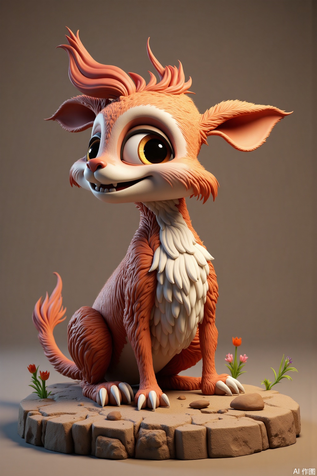 Ultra photoreal, Insane Details, 32K, Realistic,
t, 3D clay, a small animal