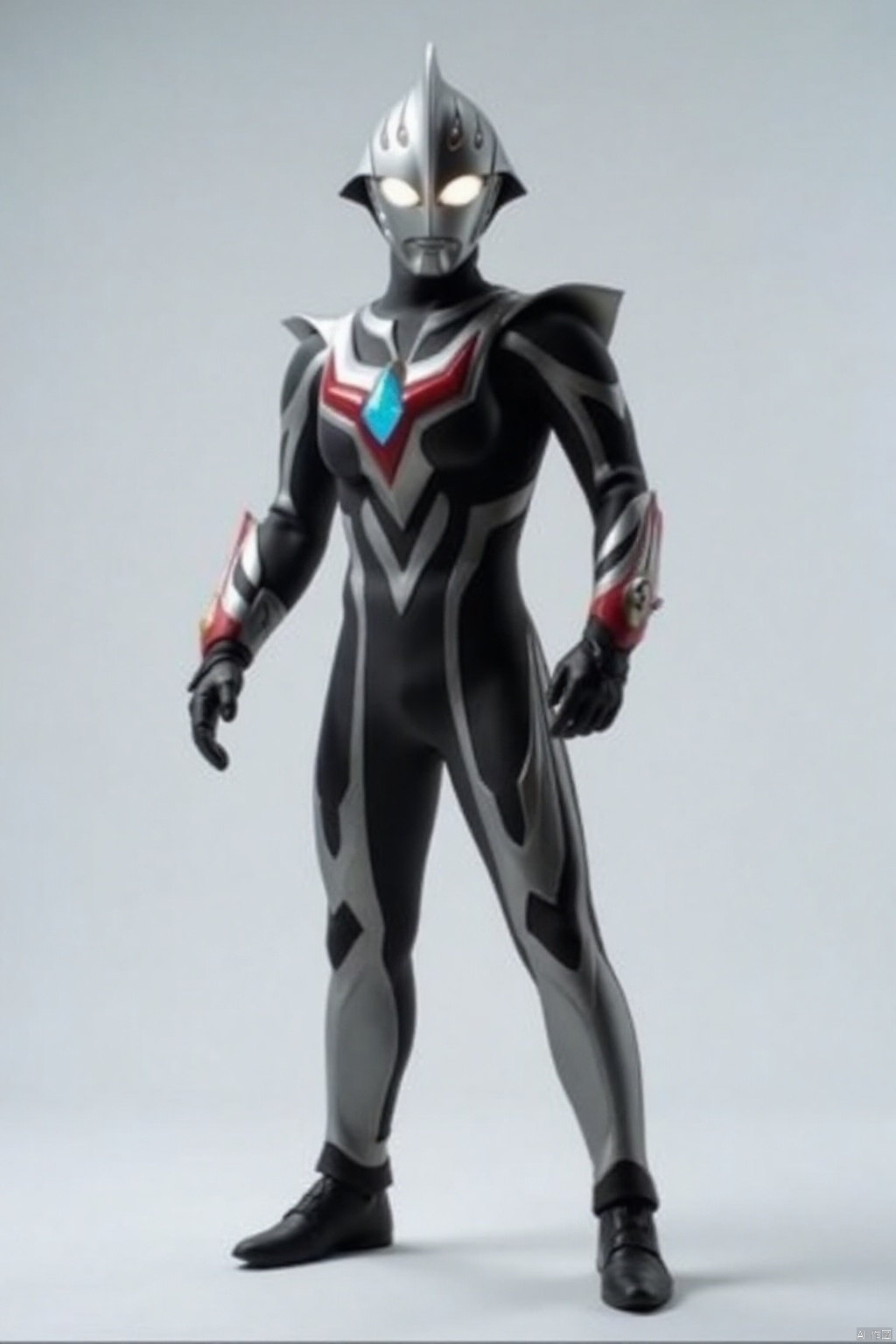 (grey background:1.2),(SOLO:1.4),outline,simple background,(((,standing,looking at viewer,arms at side))),ultraman_nexus,,ultraman,black bodysuit,black gloves,legwear,gloves,boots,cover,mask,plugsuit,armor,bodysuit,black tight-fitting,black footwear,helmet,leather suit,latex,tokusatsu,no humans,science fiction,hard mask,no smile,no eyes,no nose,solo,black rubber bodysuit ,(((black head,black eyes)))
