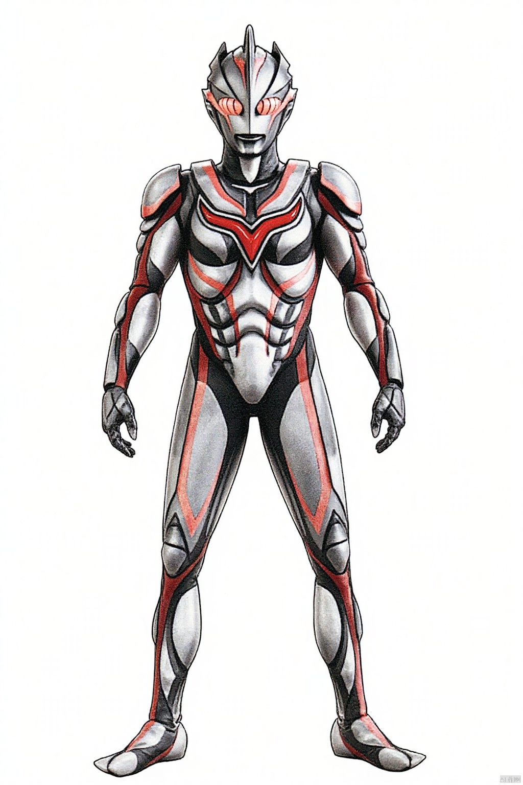 dark_zagi,ultraman,alien,black bodysuit,black gloves,legwear,gloves,boots,cover,mask,plugsuit,armor,bodysuit,black tight-fitting,black footwear,helmet,leather suit,latex,tokusatsu,no humans,science fiction,hard mask,no smile,no eyes,no nose,solo,black rubber bodysuit with red line,black head,red eyes,red pattern on body,