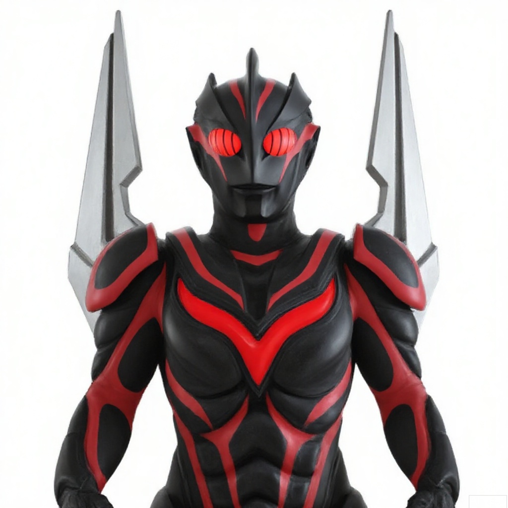 masterpiece, best quality,solo,(white background:1.2),simple background,
looking at viewer,ultraman,bodysuit,gloves,legwear,boots,cover,mask,plugsuit,armor,bodysuit,pattern on body,tight-fitting,helmet,leather suit,latex,tokusatsu,no humans,science fiction,hard mask,no smile,no eyes,no nose,rubber bodysuit with line,alien,wings,black rubber bodysuit with red line
