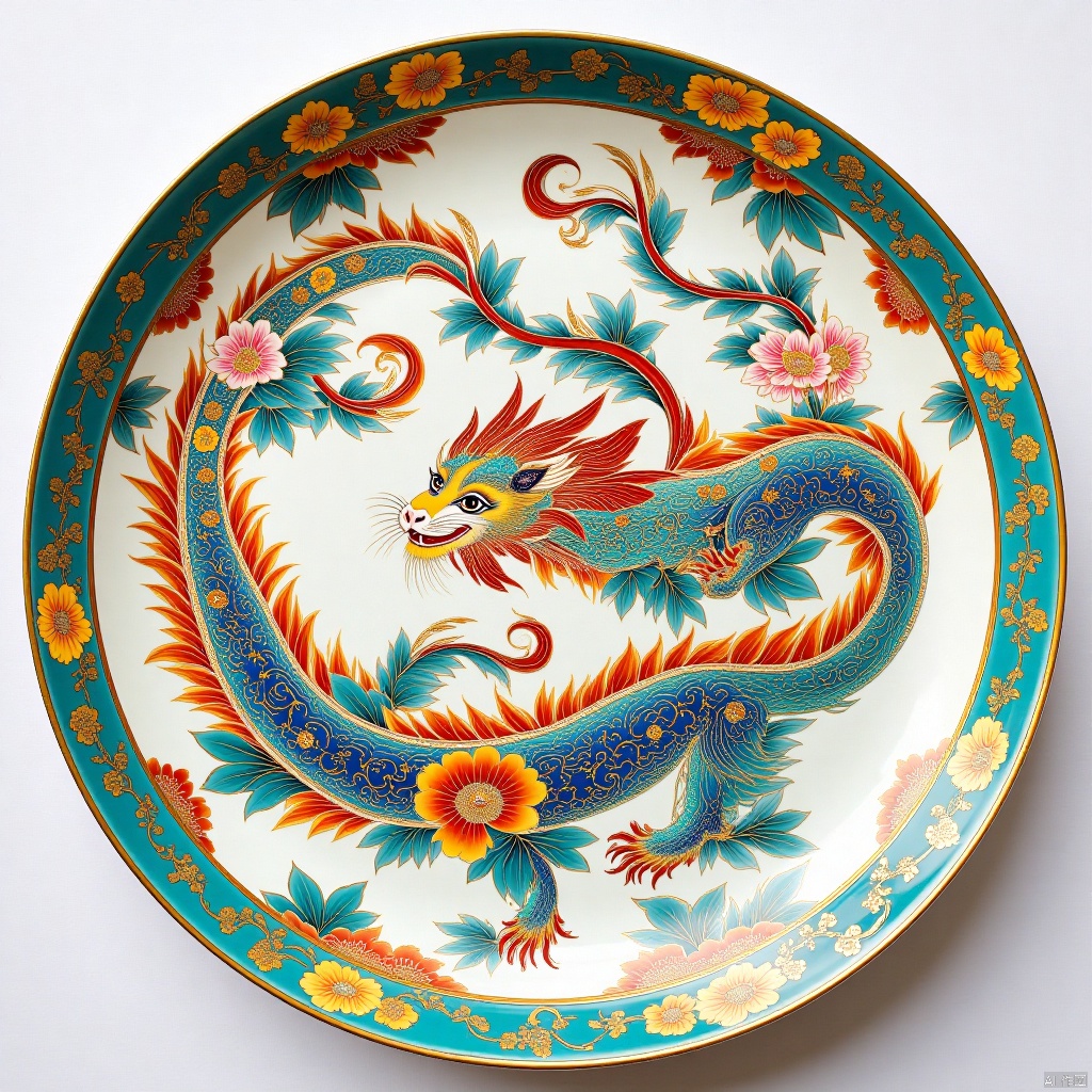 ,porcelain,Elements of the Spring Festival,New Year elements,New Year paintings,Underwater Scenery,New Year paintings,Fantastic beasts