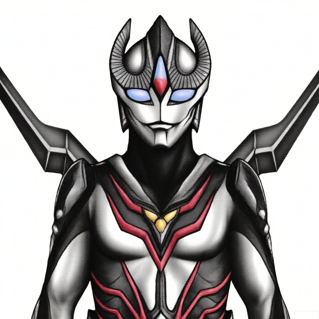 masterpiece, best quality,solo,(white background:1.2),simple background,
looking at viewer,ultraman,bodysuit,gloves,legwear,boots,cover,mask,plugsuit,armor,bodysuit,pattern on body,tight-fitting,helmet,leather suit,latex,tokusatsu,no humans,science fiction,hard mask,no smile,no eyes,no nose,rubber bodysuit with line,alien,wings