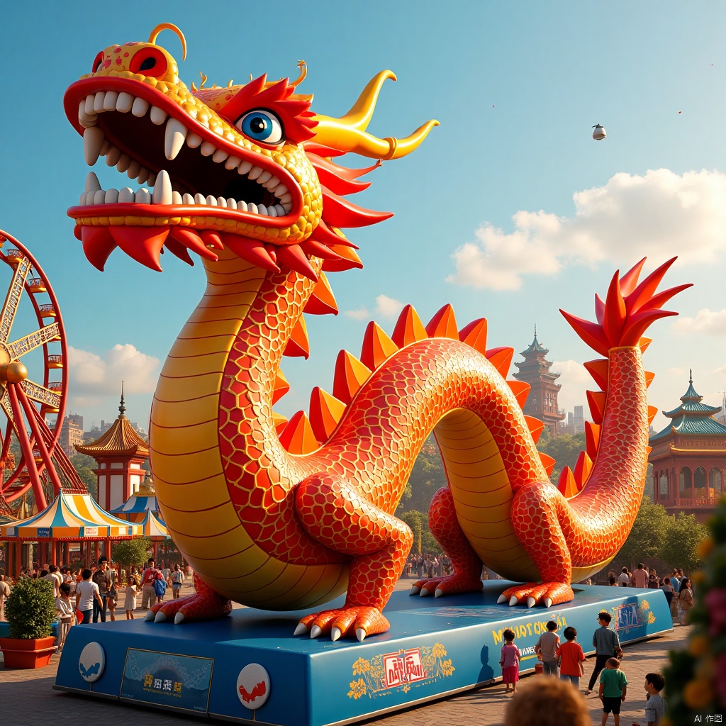 龙,Chinese Dragon,游乐园,Theme park,Funfair
