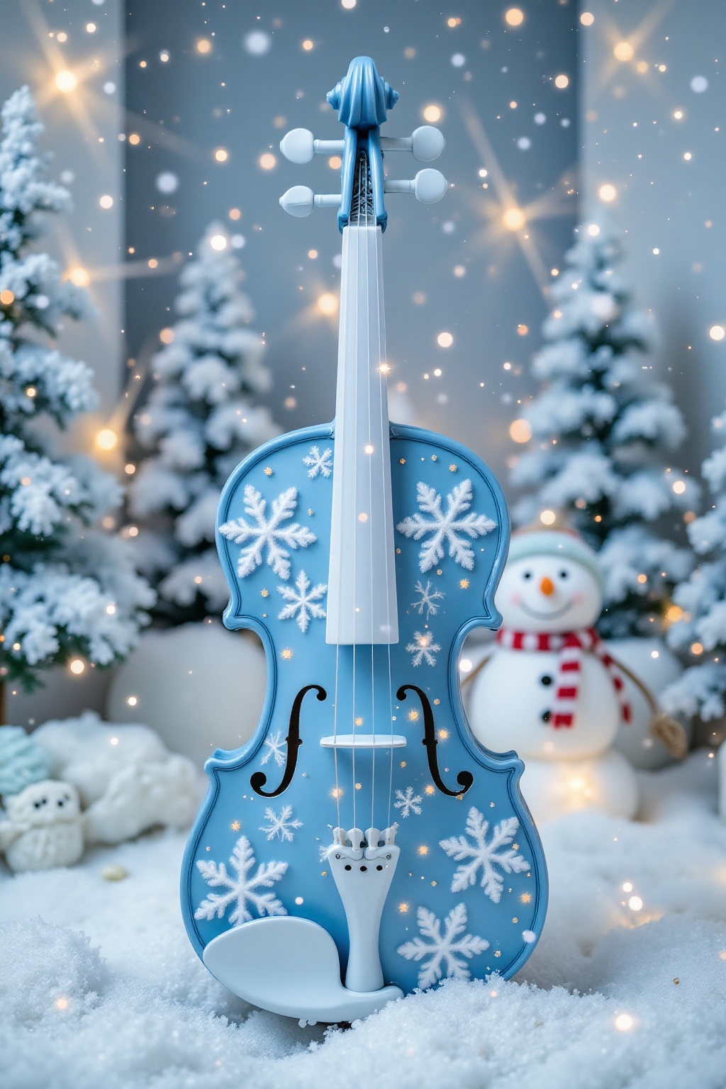 Top quality. Inspiration: Violin,  winter,  snowflakes on Tensor.Art