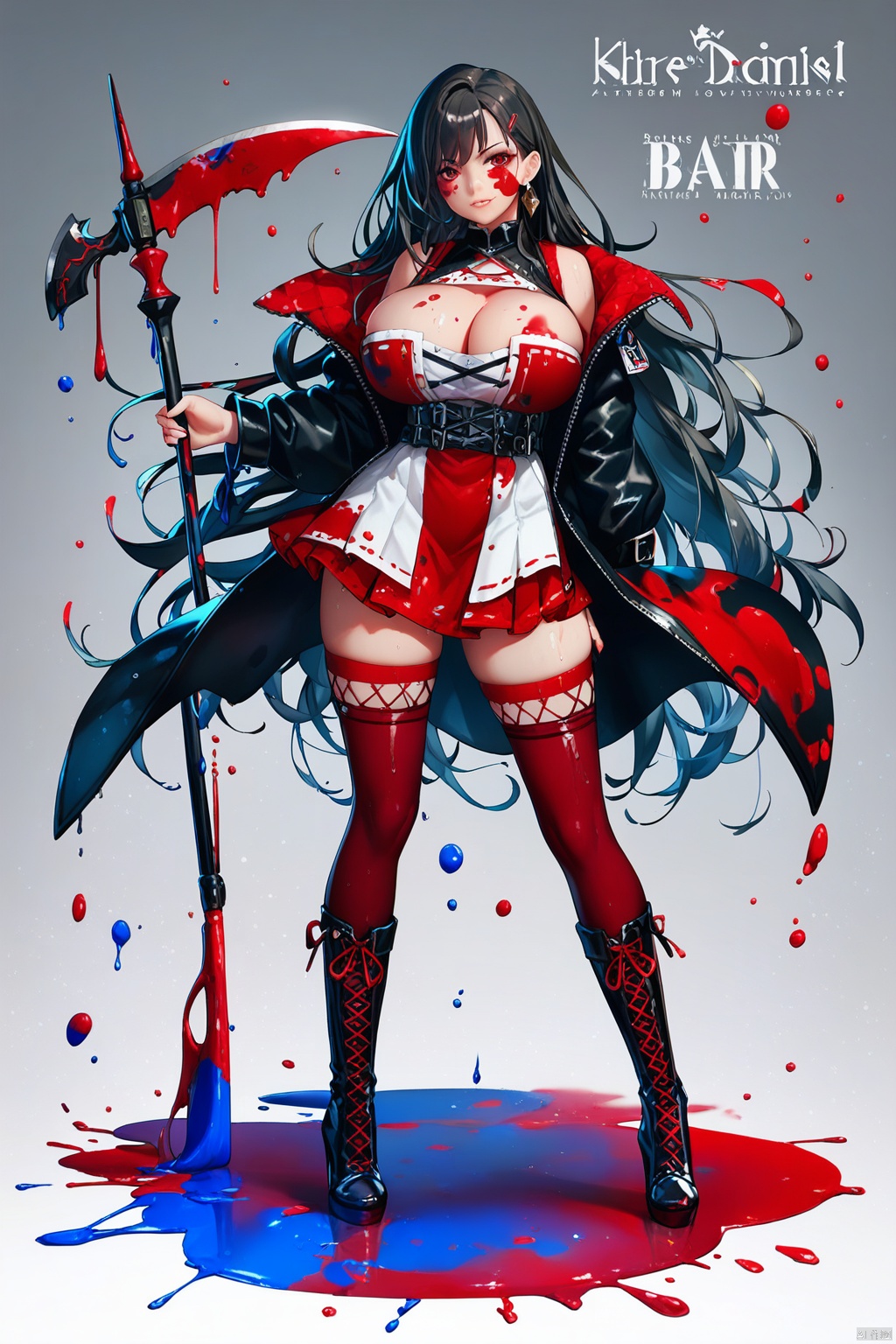1girl,  black_background,  boots on Tensor.Art