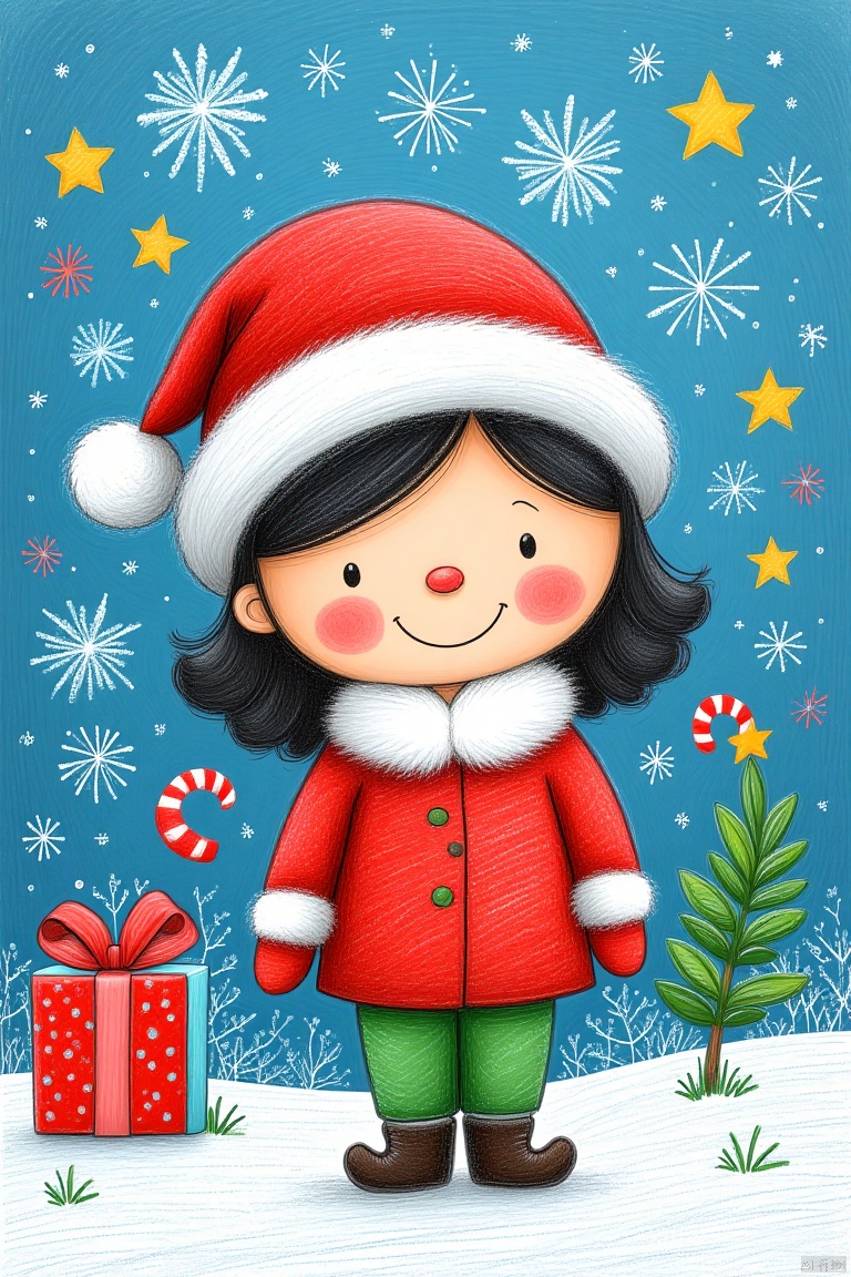 ChildGraffitiPainting,christmas,(best quality,4k,8k,highres,masterpiece:1.2),ultra-detailed,(realistic,photorealistic,photo-realistic:1.37),stick figure,