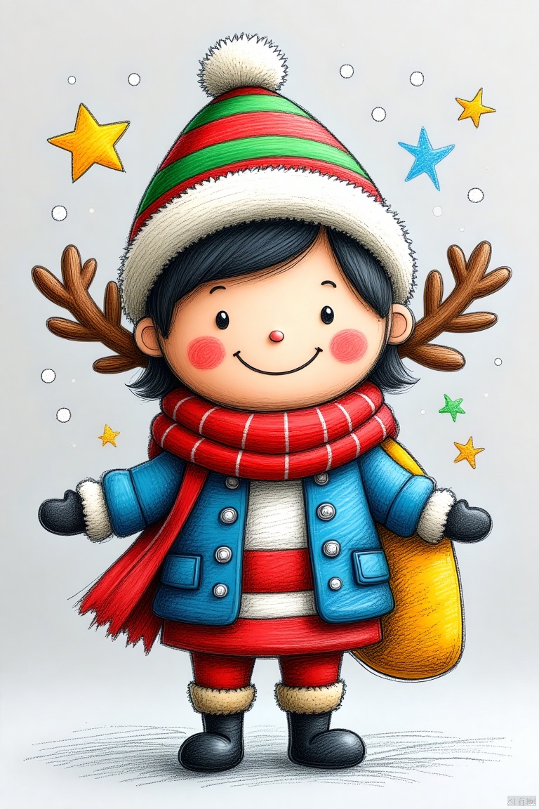 ChildGraffitiPainting,christmas,(best quality,4k,8k,highres,masterpiece:1.2),ultra-detailed,(realistic,photorealistic,photo-realistic:1.37),stick figure,