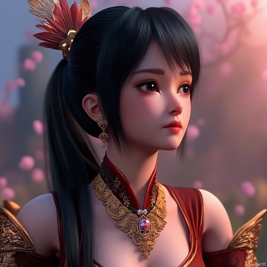 (,1girl, ,best quality, ),,  ,,ultra detailed 8k cg, ultra detailed background ,ultra realistic 8k cg,          cinematic lighting, cinematic bloom, (( , )),,  , unreal, science fiction,  luxury, jewelry, diamond, pearl, gem, sapphire, ruby, emerald, intricate detail, delicate pattern, charming, alluring, seductive, erotic, enchanting, hair ornament, necklace, earrings, bracelet, armlet,halo,masterpiece, (( , )),, realistic,science fiction,mole,   ,cherry blossoms,,(((Best quality, masterpiece, ultra high res, (photorealistic:1.4), raw photo, 1girl, ,rain, , sunlight, sunset,     )))  (cleavage),stylish_pose,  (), butterfly,