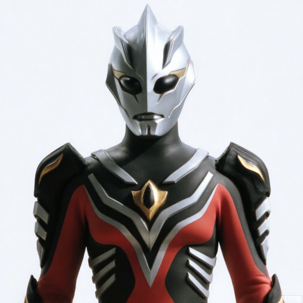 masterpiece, best quality,solo,(white background:1.2),simple background,
looking at viewer,ultraman,bodysuit,gloves,legwear,boots,cover,mask,plugsuit,armor,bodysuit,pattern on body,tight-fitting,helmet,leather suit,latex,tokusatsu,no humans,science fiction,hard mask,no smile,no eyes,no nose,rubber bodysuit with line,alien