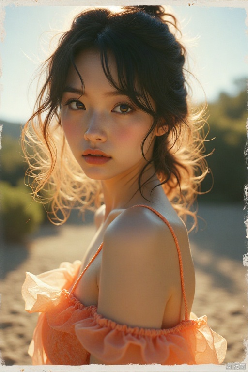 huwai,outdoors, Light and shadow,
a girl,  Polaroid,film pellet,film pellet,sexy moves
HEIC of a photo,realistic,Photorealistic,masterpiece,best quality, high quality,8k,highres,
