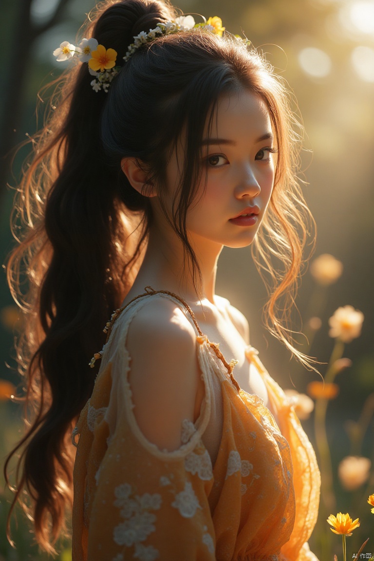 huwai,outdoors, Light and shadow,Cinematic,lighting,
a girl,  
