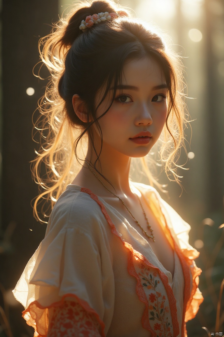 huwai,outdoors, Light and shadow,Cinematic,lighting,
a girl,  
