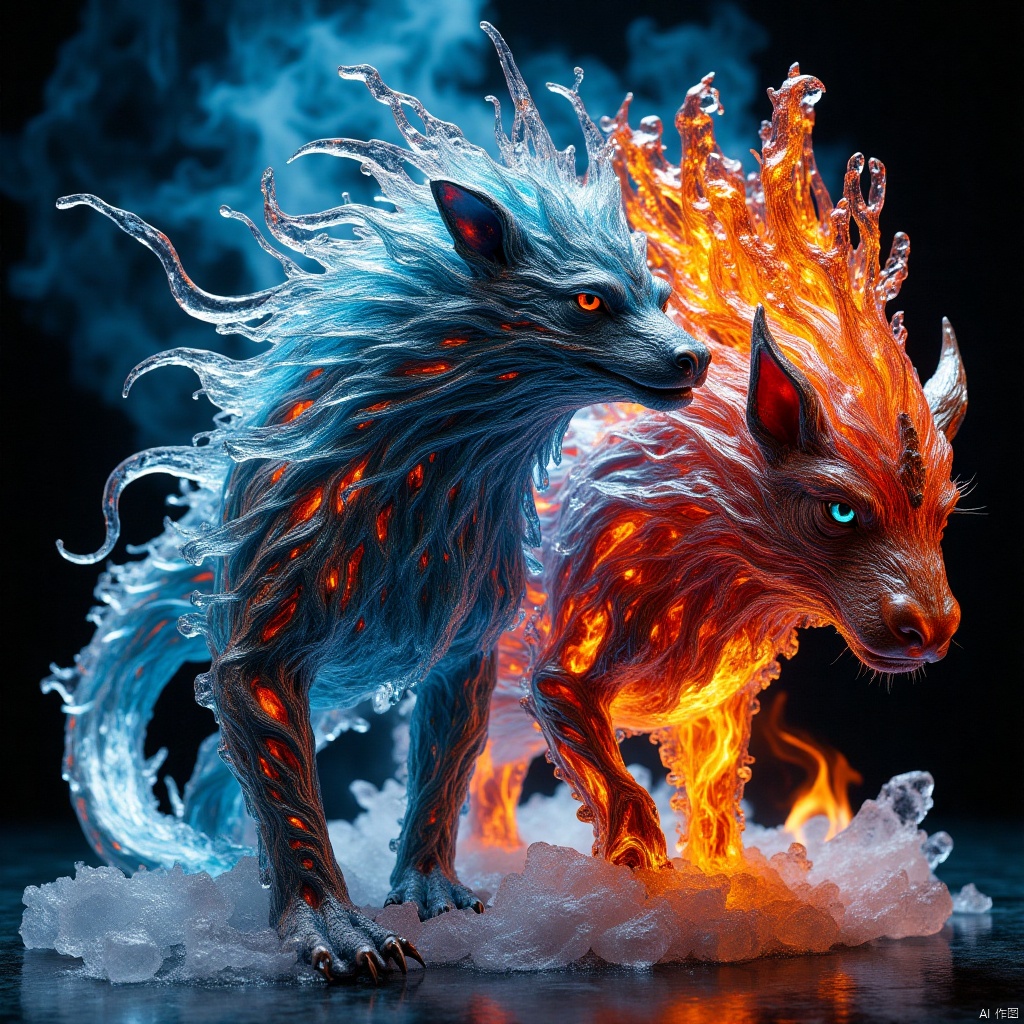Ice and fire elements, strange beasts