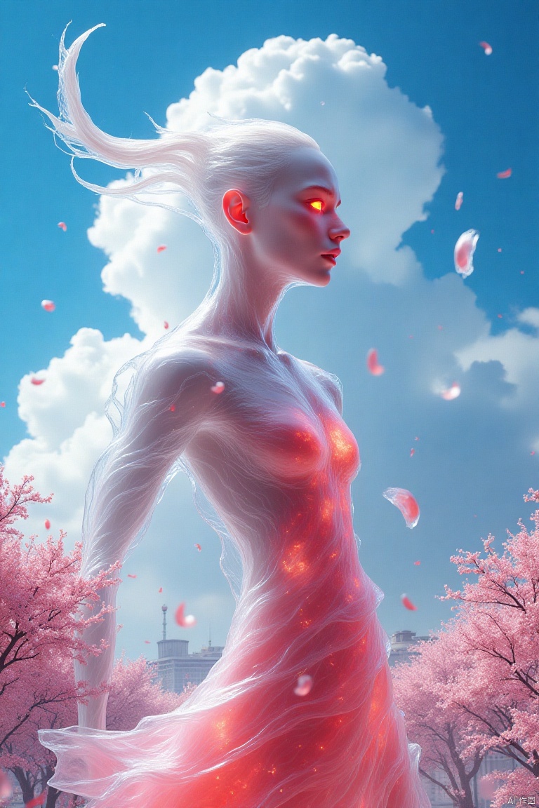 Pink and blue,sweet,town,sunny,clear,high brightness,aerial shooting,blue sky and white clouds,cute,candyspring festival, city,spring festival,chinese dragon,春节,solo
simple background
red eyes
1boy
male focus
profile
glowing
black background
portrait
bald
