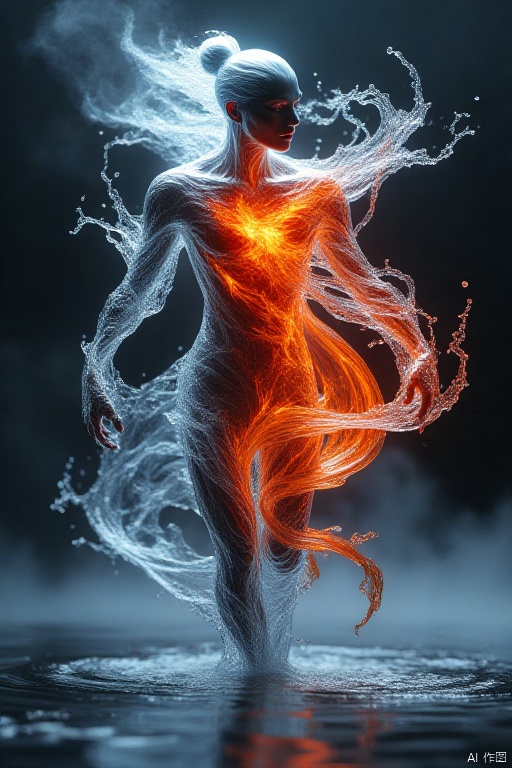 (masterpiece, top quality, best quality, official art, beautiful and aesthetic:1.2),(1girl:1.2),cute,extreme detailed,(abstract:1.4, fractal art:1.3),(silver_hair:1.1),fate \(series\),colorful,highest detailed,fire,ice,lightning,(splash_art:1.2),jewelry:1.4,hanfu,scenery,ink,,haifeisi,(water:1.1),(wet:1.1),(splashing:1.1),(rain:1.1),