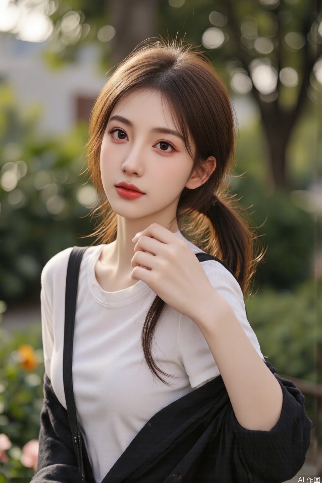 Ultra photoreal, Insane Details,32K,Realistic,
pose v1,1girl, wearing jk college uniform,hand