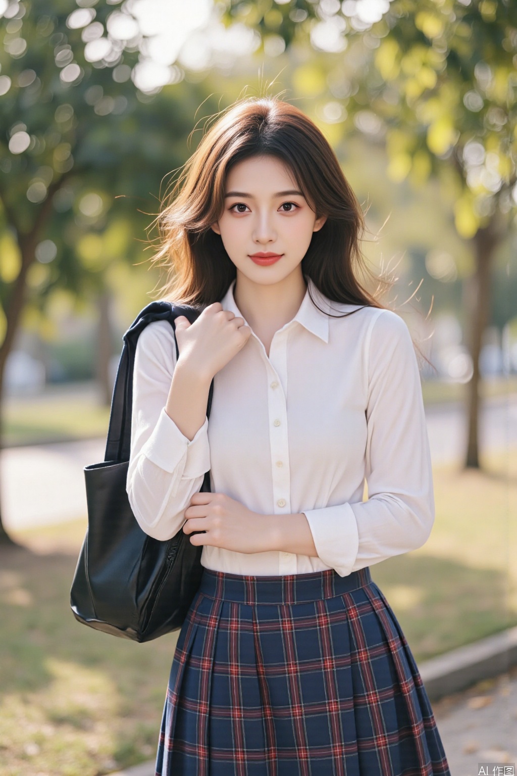 Ultra photoreal, Insane Details,32K,Realistic,
pose v1,1girl, wearing jk college uniform,hand