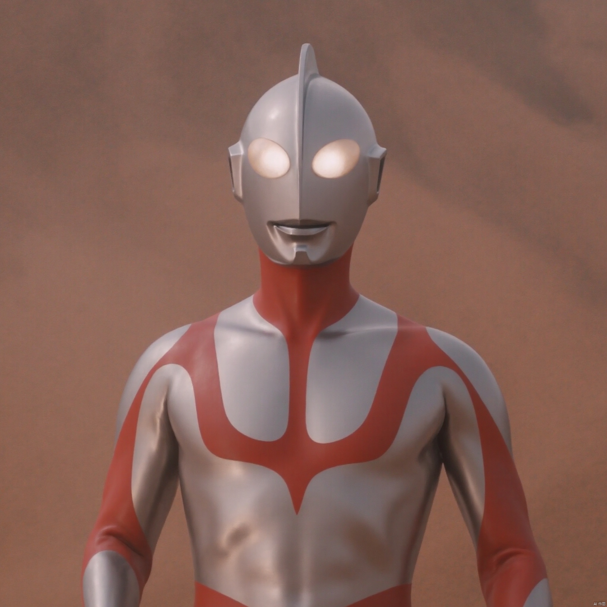 ultraman,silver bodysuit,silver gloves,legwear,gloves,boots,cover,mask,plugsuit,armor,bodysuit,red pattern on body,silver tight-fitting,silver footwear,helmet,leather suit,latex,tokusatsu,no humans,science fiction,silver head,hard mask,no smile,no eyes,no nose,solo,silver rubber bodysuit with red line