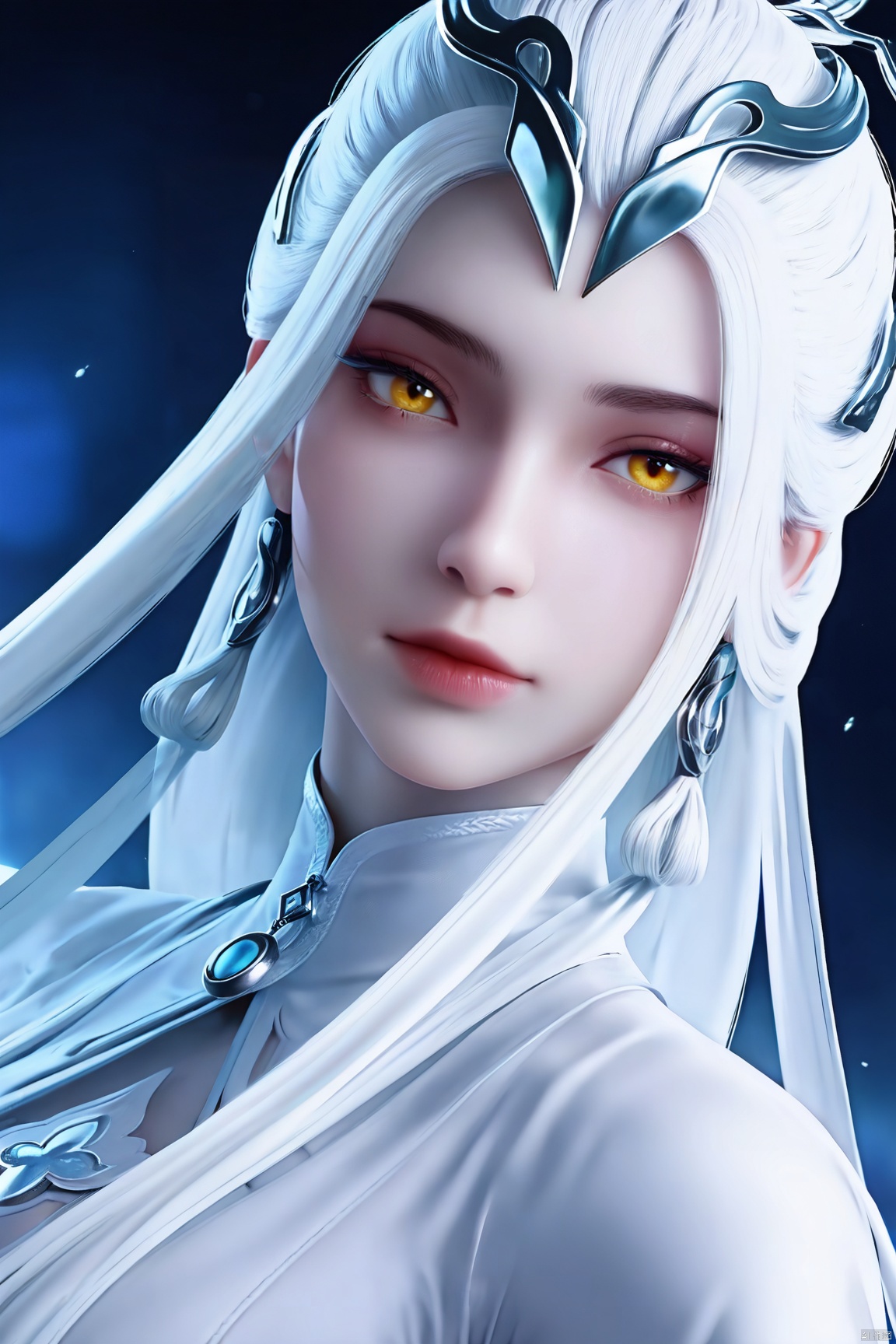 score_9_up,score_8_up,score_7_up,(Masterpiece, Best Quality, Photorealistic, High Resolution, 8K Raw),
1girl, solo, long hair, looking at viewer, hair ornament, jewelry, closed mouth, yellow eyes, upper body, white hair, earrings, lips,
pale skin,translucent,realistic,white skin,high detailed skin,(detailed skin:1.1),highly detailed,ultra-high resolution,32K UHD,sharp focus,best-quality,masterpiece,unconventional supreme masterpiece,masterful details,temperate atmosphere,with a high-end texture,in the style of fashion photography,Dynamic Angle,(Dynamic posture:1.1),OverallDetailXL,zPDXL3,GX_style