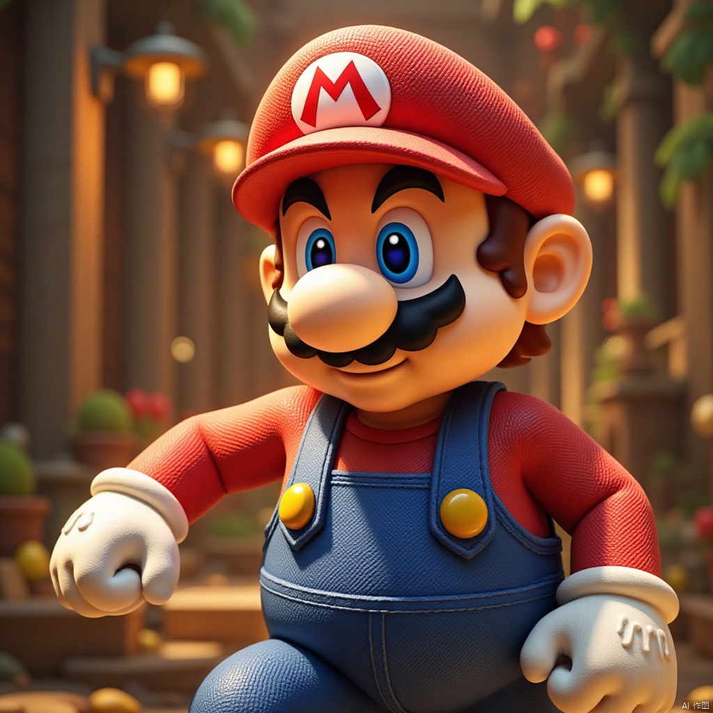  ((Best Quality)), ((Masterpiece)), (Very detailed:1.3), 
1boy,Super Mario,solo,chest hair,red shirt,