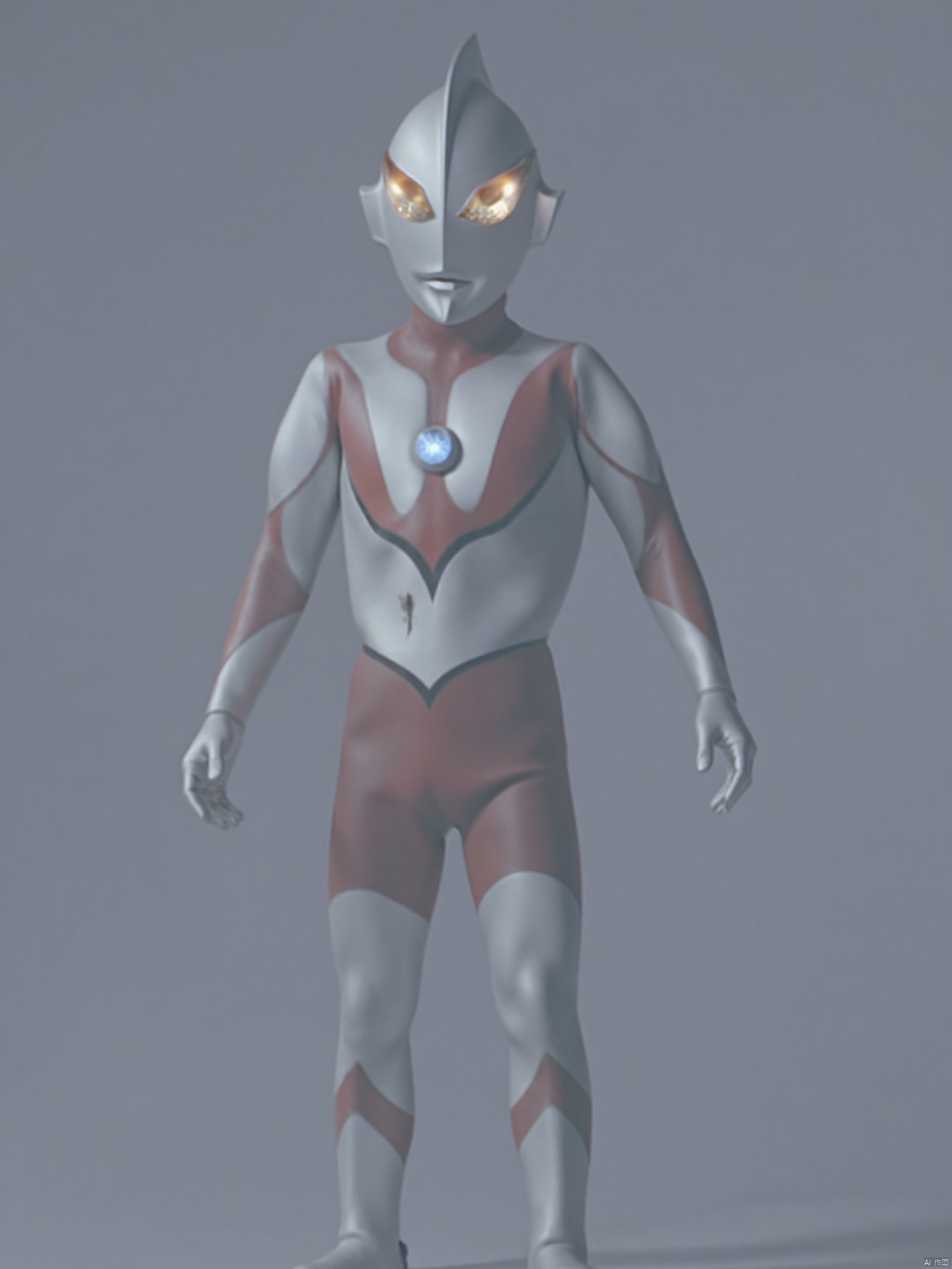 (grey background:1.2),looking at viewer,(SOLO:1.4),outline,simple background,full body,looking at viewer,(((arms at side))),ultraman,silver bodysuit,silver gloves,legwear,gloves,boots,cover,mask,plugsuit,armor,bodysuit,red pattern on body,silver tight-fitting,silver footwear,helmet,leather suit,latex,tokusatsu,no humans,science fiction,silver head,hard mask,no smile,no eyes,no nose,solo,silver rubber bodysuit with red line