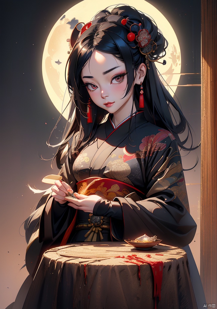 Terror, paranormal, thriller, curiosity, detective,someone is painting a face with a brush on a plate,Igor Morski,intricate digital painting,cgsociety 9,realistic. cheng yi,chinese mythology,4k photograph of painting,oriental face,matte painting of human mind,surrealistic digital artwork,chinese artist,stunning digital painting,beautiful render of tang dynasty,****** opera,xianxia,gorgeous digital painting,chinese art,jingna zhang,cloisonnism,highly detailed digital painting,oriental fantasy,sylvain sarrailh and igor morski,chinese surrealism,stunning digital art,digital fantasy art ),female geisha girl,surreal digital art,digital art'',geisha photo portrait,photorealistic digital arts,geisha mask,ancient chinese beauties,portrait of a geisha,
Sharp nails,sharp bone claws,blood fingers,cloudy sky,greyscale,moon,night,night sky,starry sky,
Movie quality,Movie quality,horror,paranormal,thriller,curiosity,detective,gloomy,HDR,UHD,8K,best quality,masterpiece,Highly detailed,Studio lighting,ultra-fine painting,sharp focus,physically-based rendering,extreme detail description,Professional,masterpiece,best quality,delicate,beautiful,