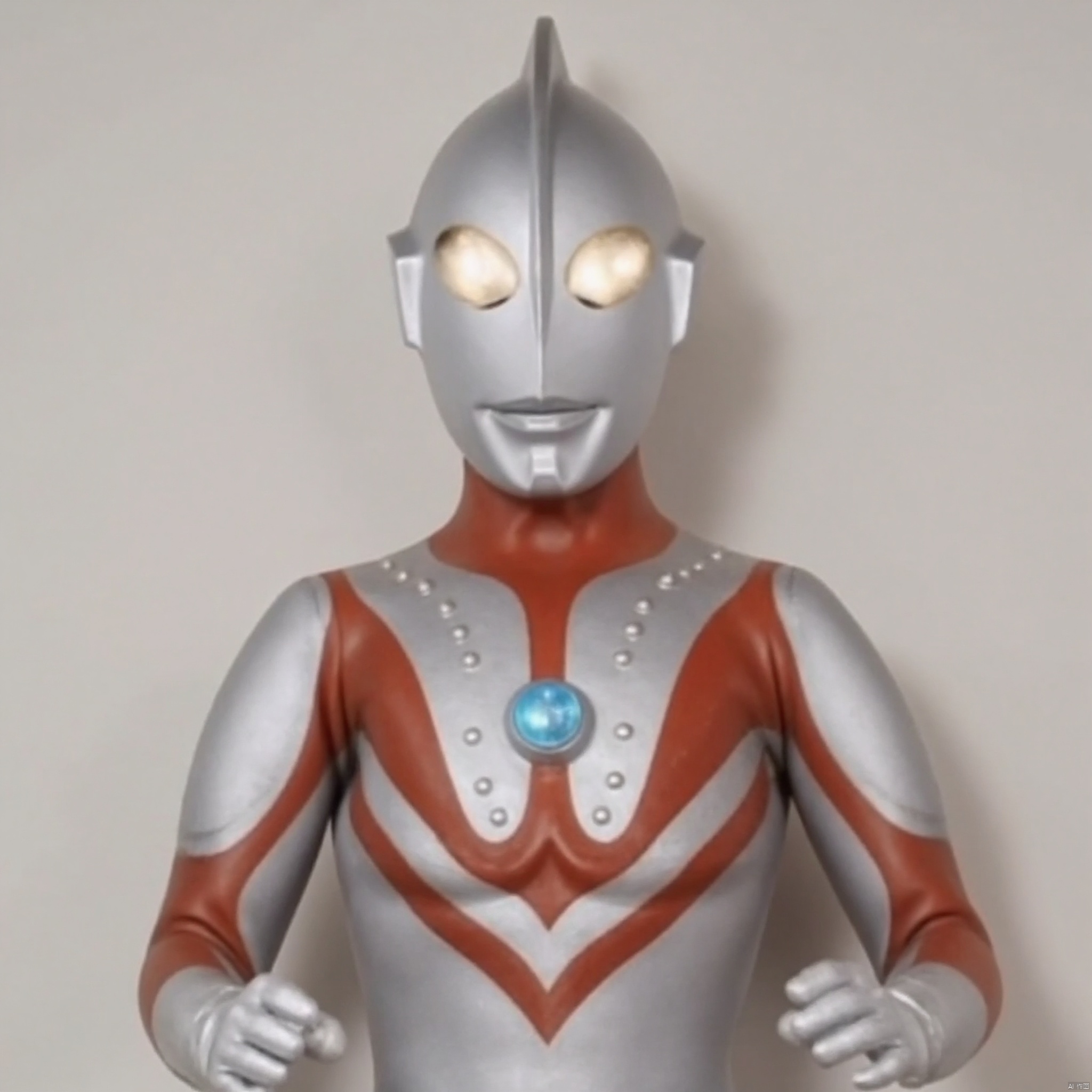 ultraman,silver bodysuit,silver gloves,legwear,gloves,boots,cover,mask,plugsuit,armor,bodysuit,red pattern on body,silver tight-fitting,silver footwear,helmet,leather suit,latex,tokusatsu,no humans,science fiction,silver head,hard mask,no smile,no eyes,no nose,solo,silver rubber bodysuit with red line