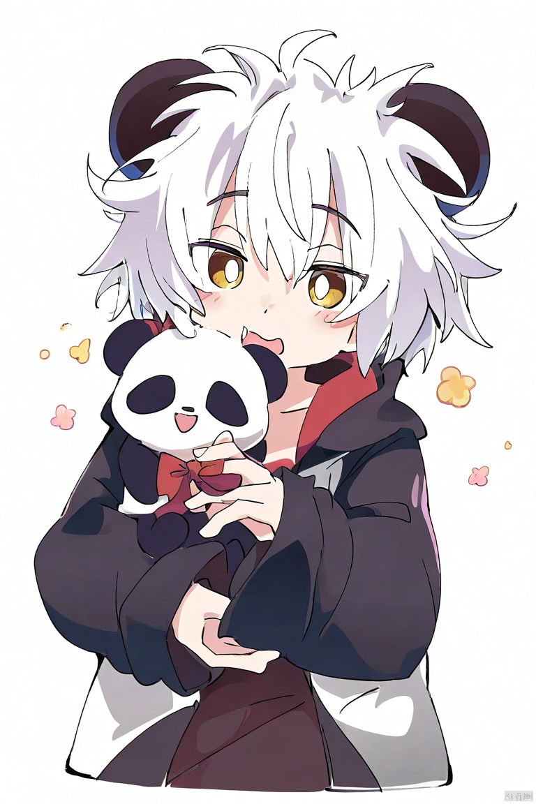 [ixy],[[deformed]],
1boy,beautiful,cute,Little boy with white hair, panda ears and golden eyes,single person,messy hair,
(very awa,masterpiece,best quality,highres,absurdres),